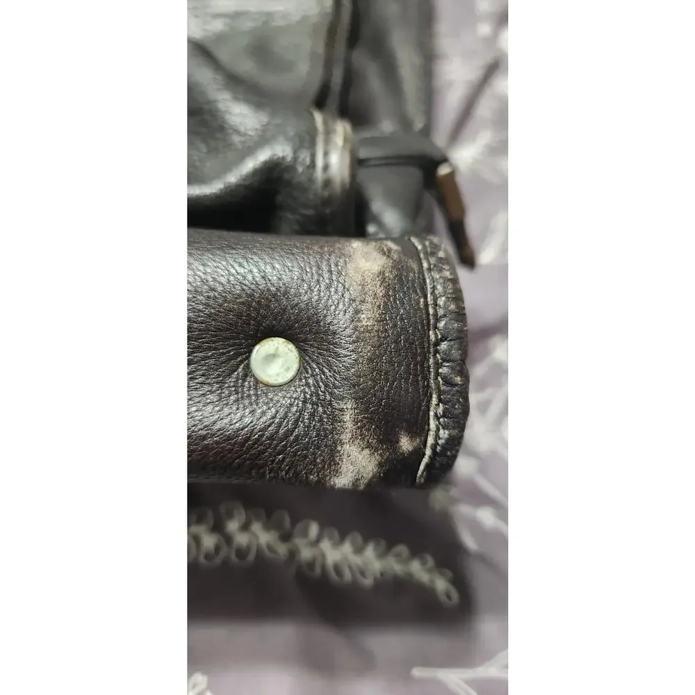Unbranded Dark Brown Leather Hanging Garment Bag Luggage Made In‎ Columbia